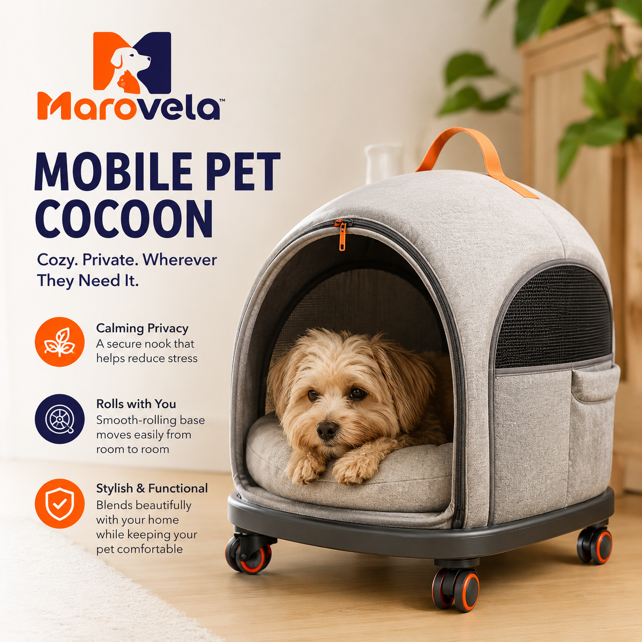 Marovela™ RoverNest Mobile Pet Pod