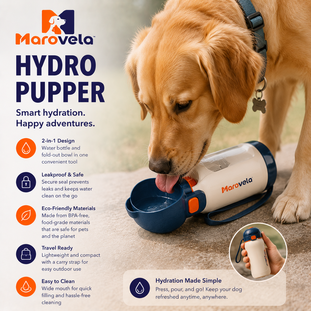 Marovela™ HydroPaw Voyager 2.0 Portable Water System