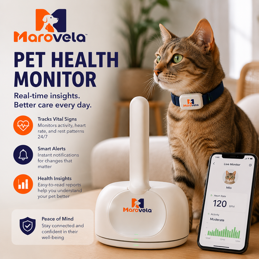 Marovela™ VitaTrack Smart Wellness Collar & Home Hub